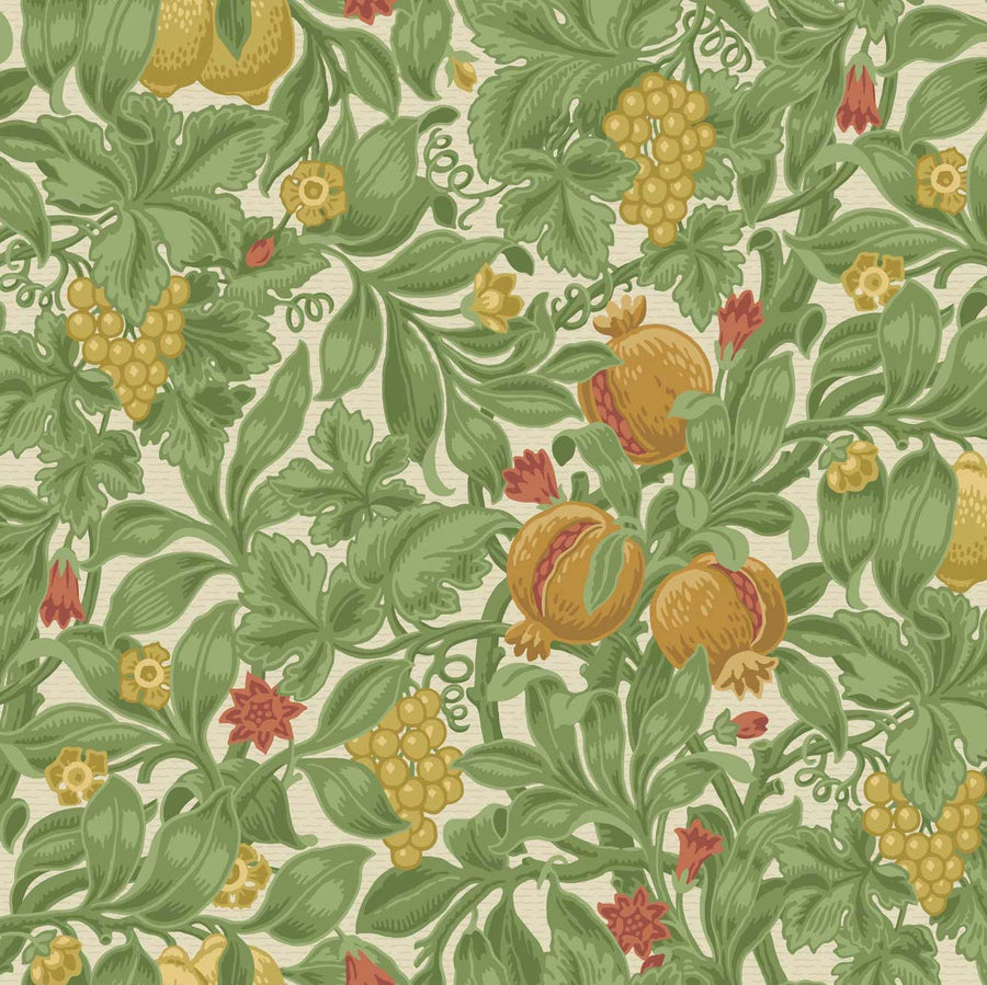 Ochre & Olive Green on Cream