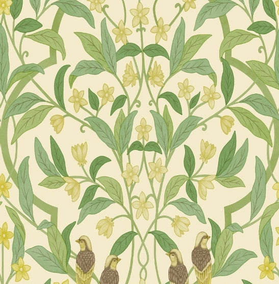Chartreuse & Olive Green on White