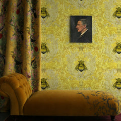 Gold Bees on Yellow