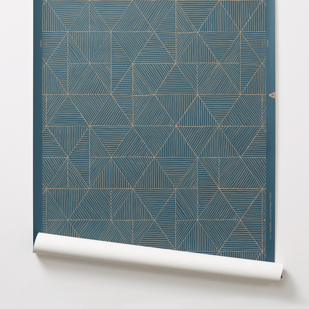 Metallic Gold on Blue