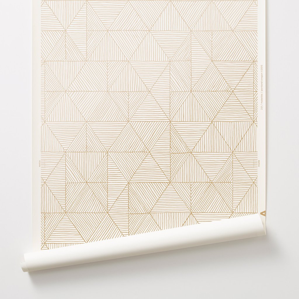 Metallic Gold on Off White