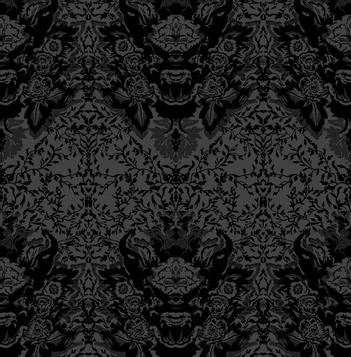 Flocked Black on Black