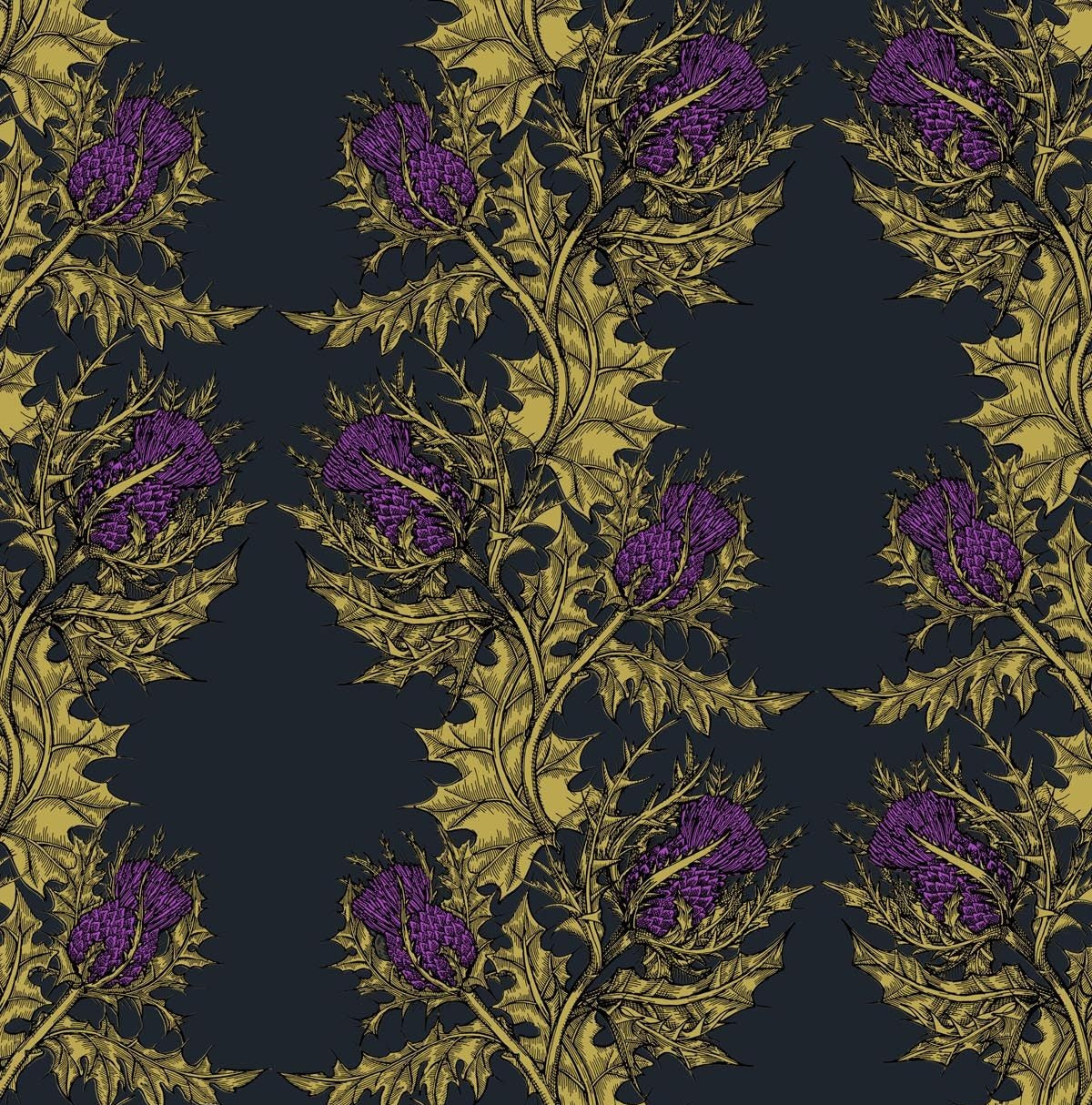 Gold & Purple on Black
