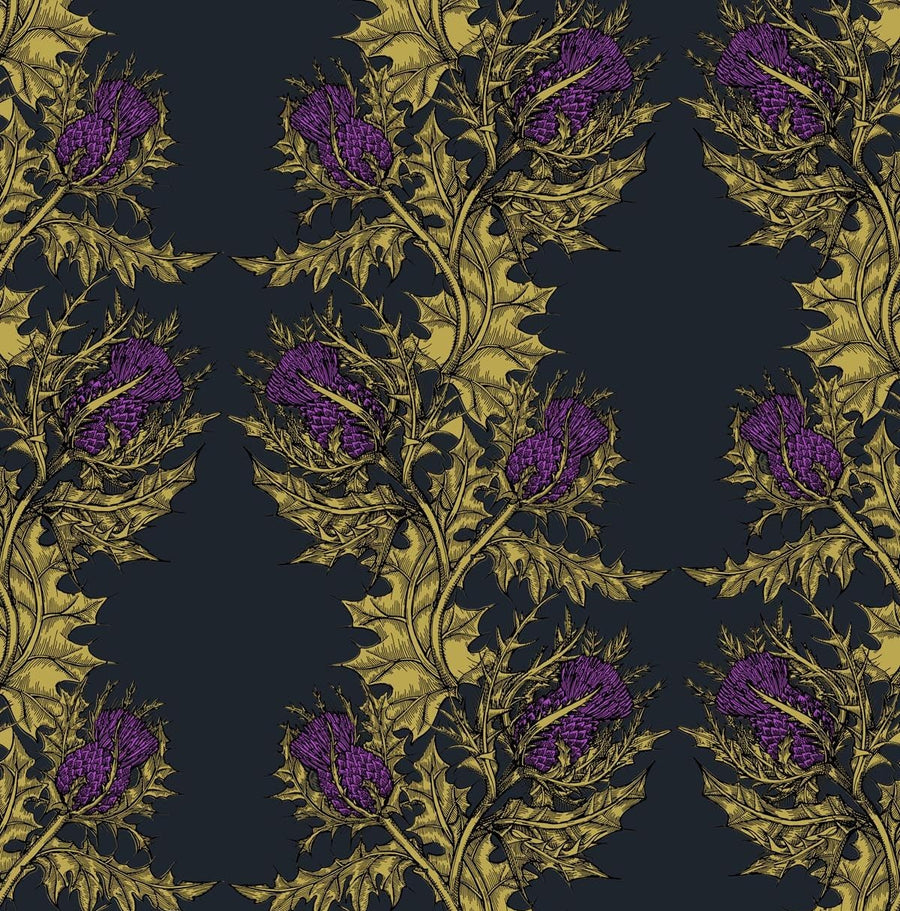 Gold & Purple on Black