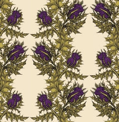 Purple & Gold on Cream