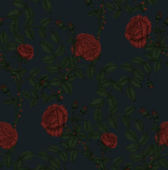 Deep Red & Green on Black