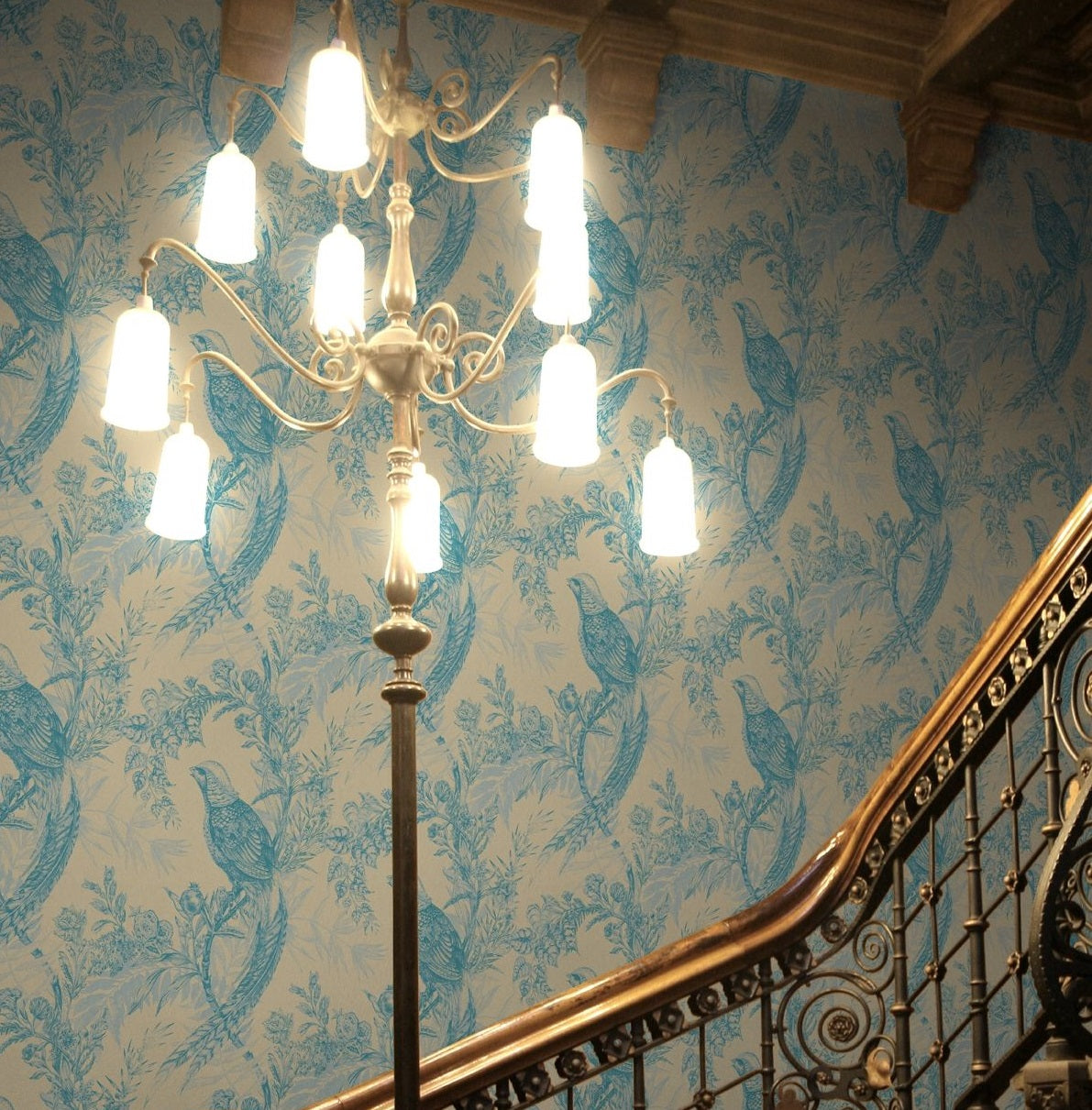 Shades of Blue on Cream