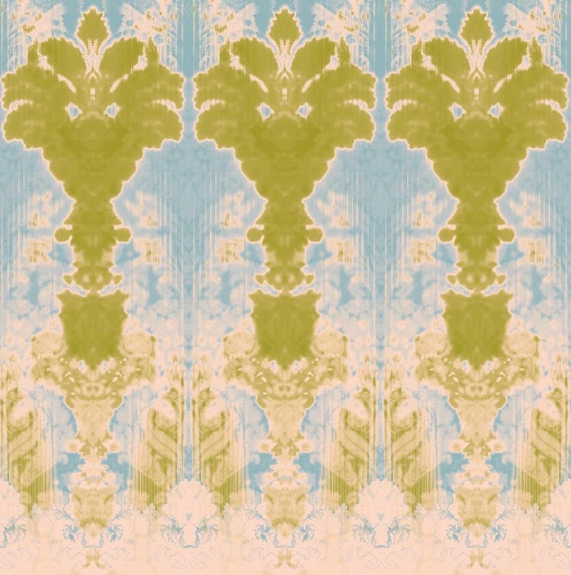 Shades of Sky Blue & Lime Green