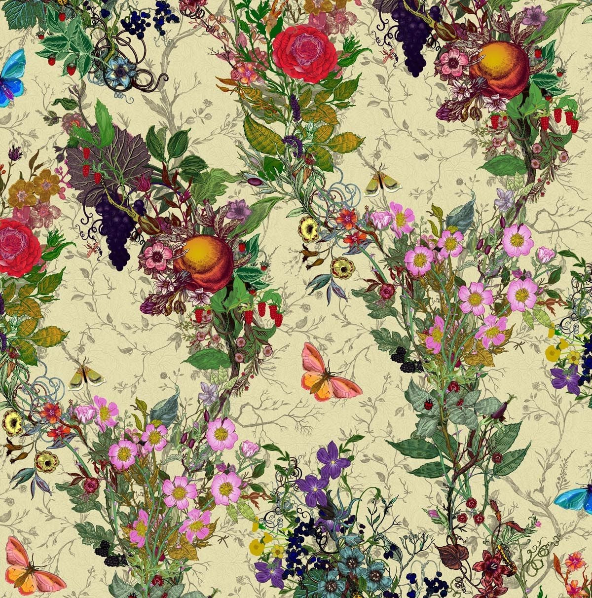 Multicolored on Pale Yellow