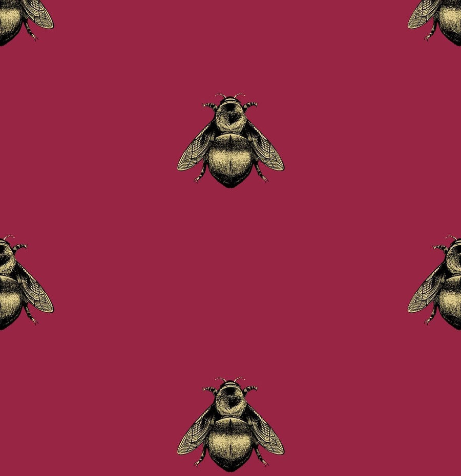 Black & Gold on Red