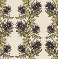 Purple & Gold on Cream