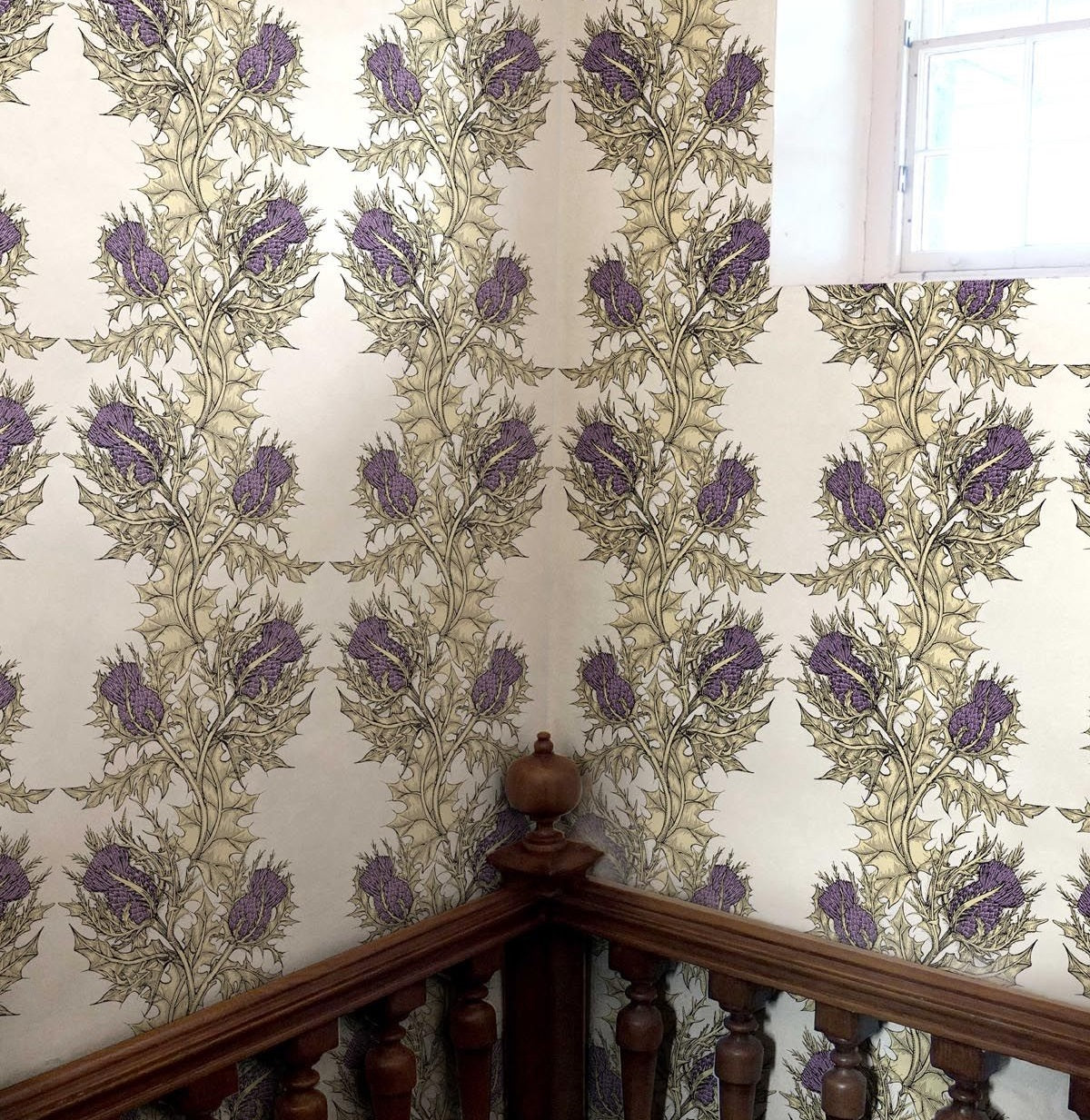 Purple & Gold on Cream