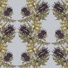 Purple & Gold on Pale Blue