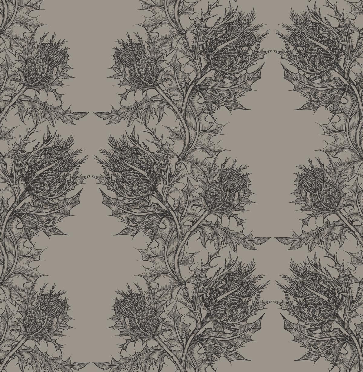 Soft Black on Taupe