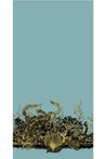 Black & Pale Gold on Sea Blue