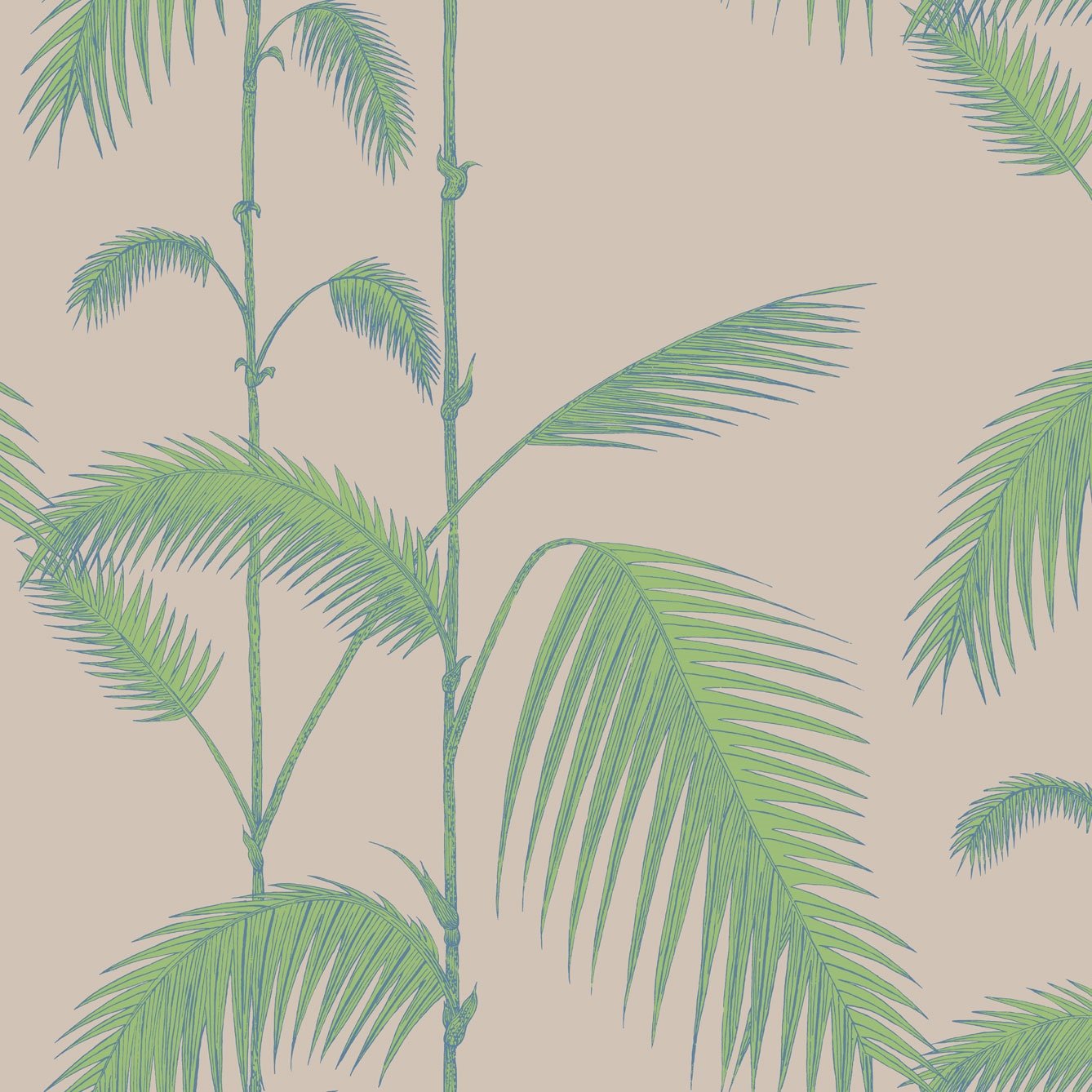 Palm Leaves – Walnut Wallpaper
