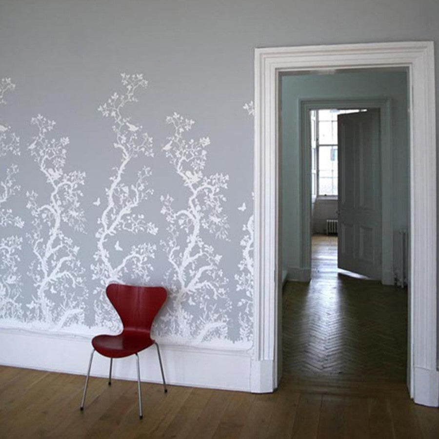 White on Pale Blue
