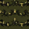 Black & Pale Gold on Olive