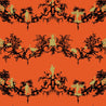 Black & Pale Gold on Orange