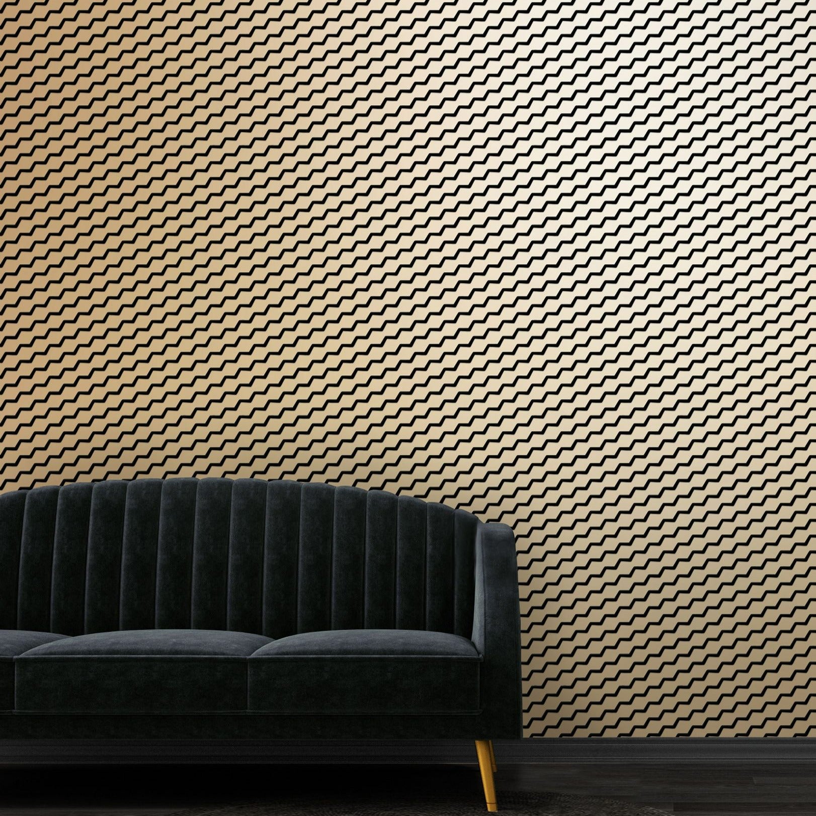 Black Flock / Gold Lustre