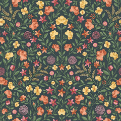 Marigold Tangerine & Red on Charcoal