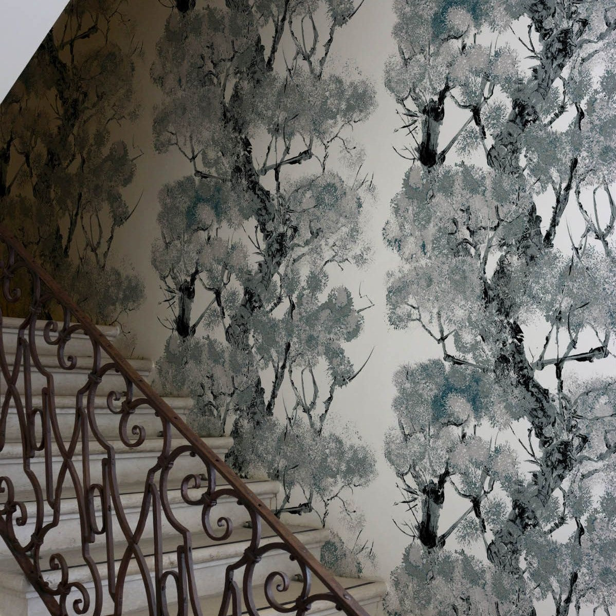 Black & Grey on White