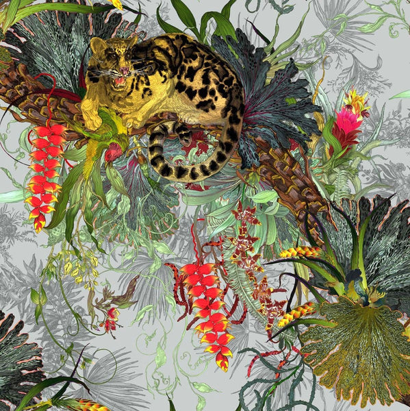 Tropical Clouded Leopard Superwide – Walnut Wallpaper