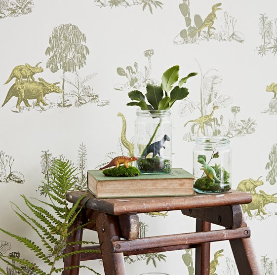 絵画 DINO PLANT Dino Wallpaper – Walnut Wallpaper