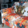 Tonal Orange/Blue & Yellow Design on White