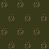 Black/Pale Gold on Olive Green