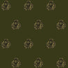 Black/Pale Gold on Olive Green