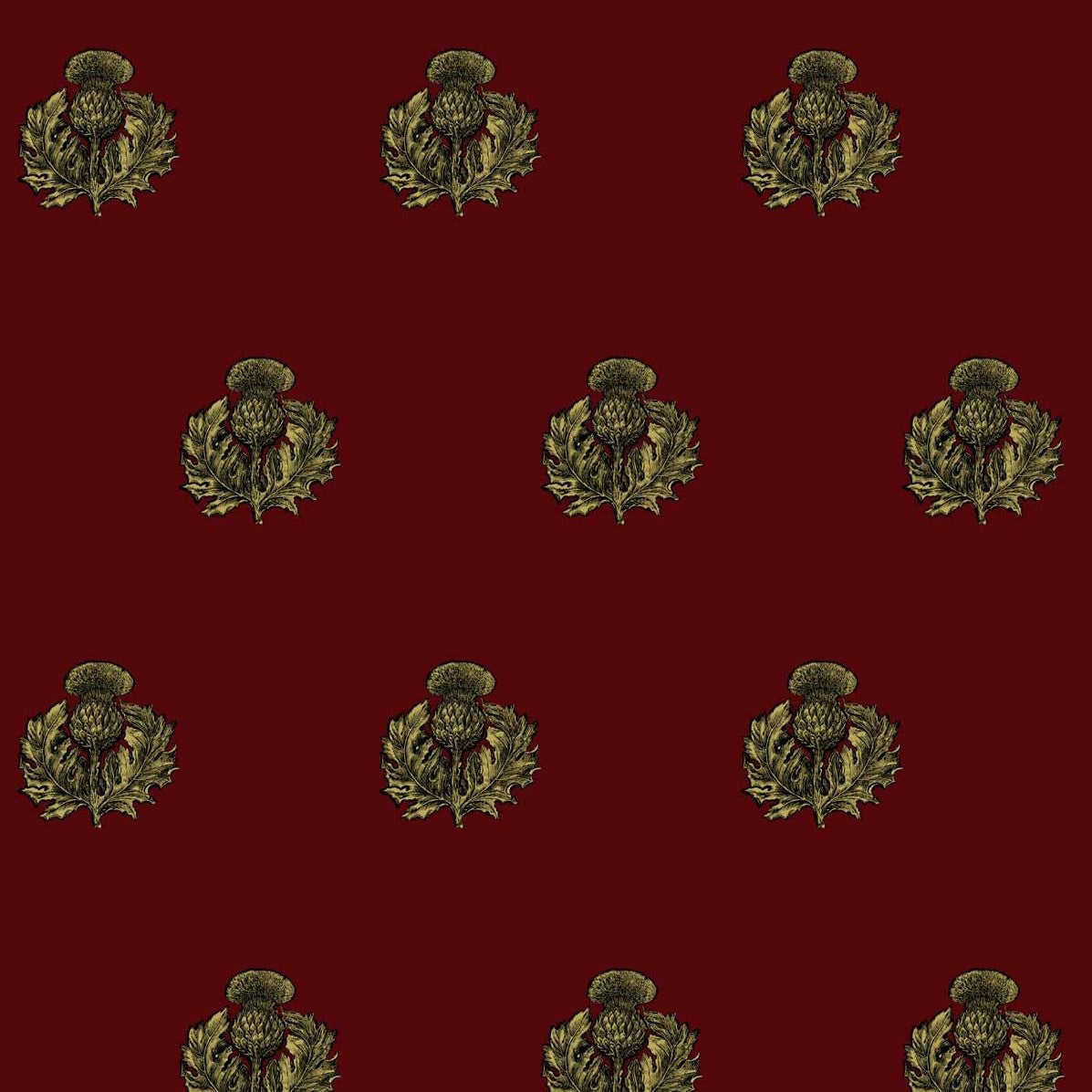 Black/Pale Gold on Red