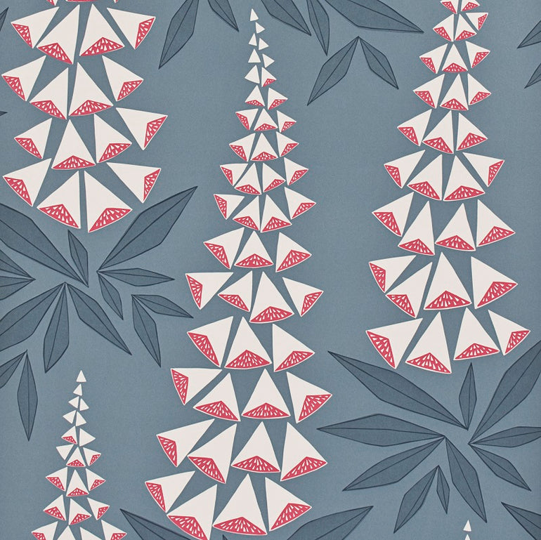 Foxglove – Walnut Wallpaper