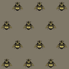 Black & Pale Gold on Light Brown