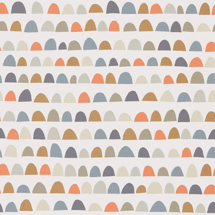 Olive/Orange & Navy on Cream