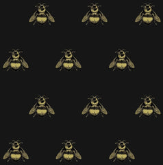 Black & Pale Gold on Black