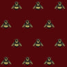 Black & Pale Gold on Crimson