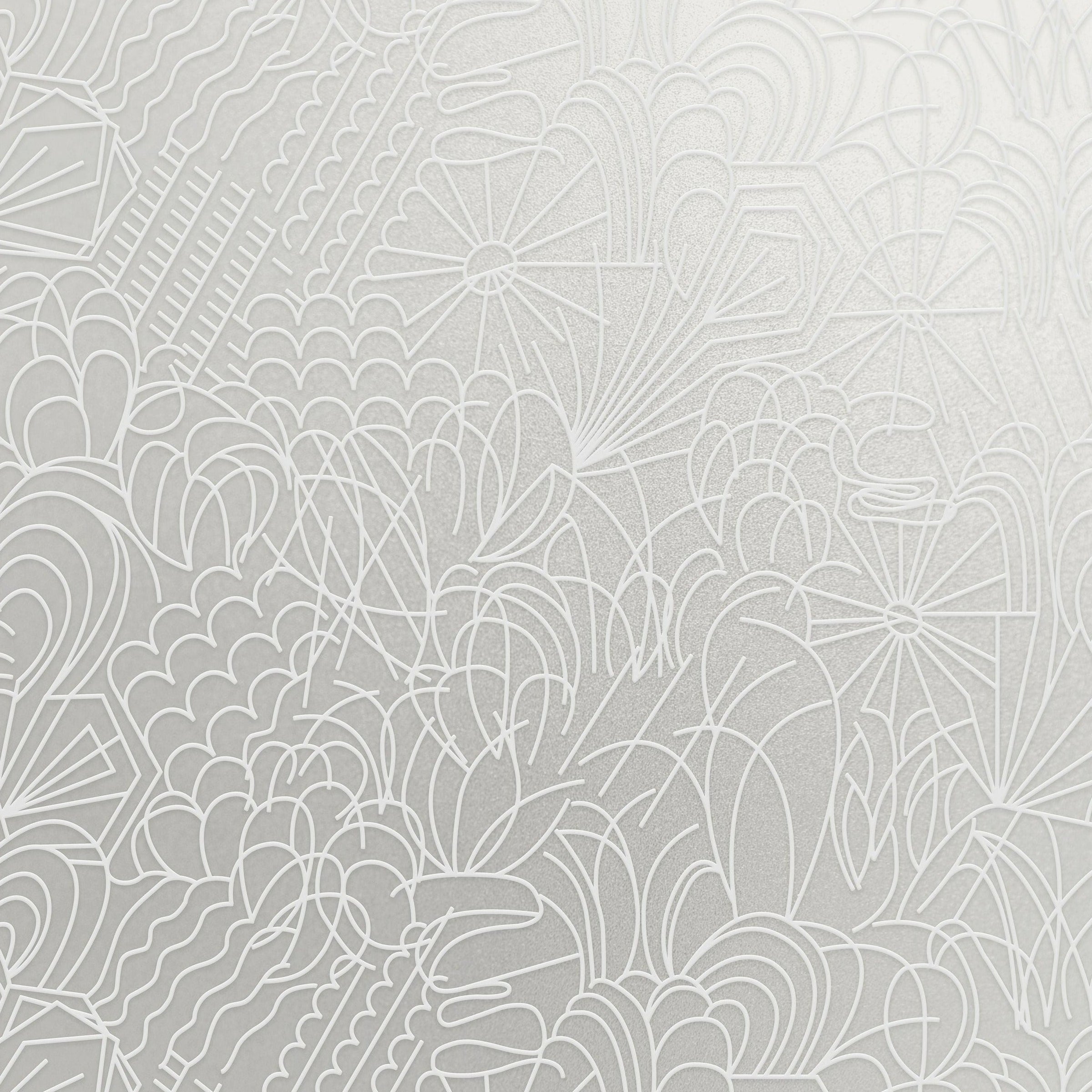white flock / silver lustre