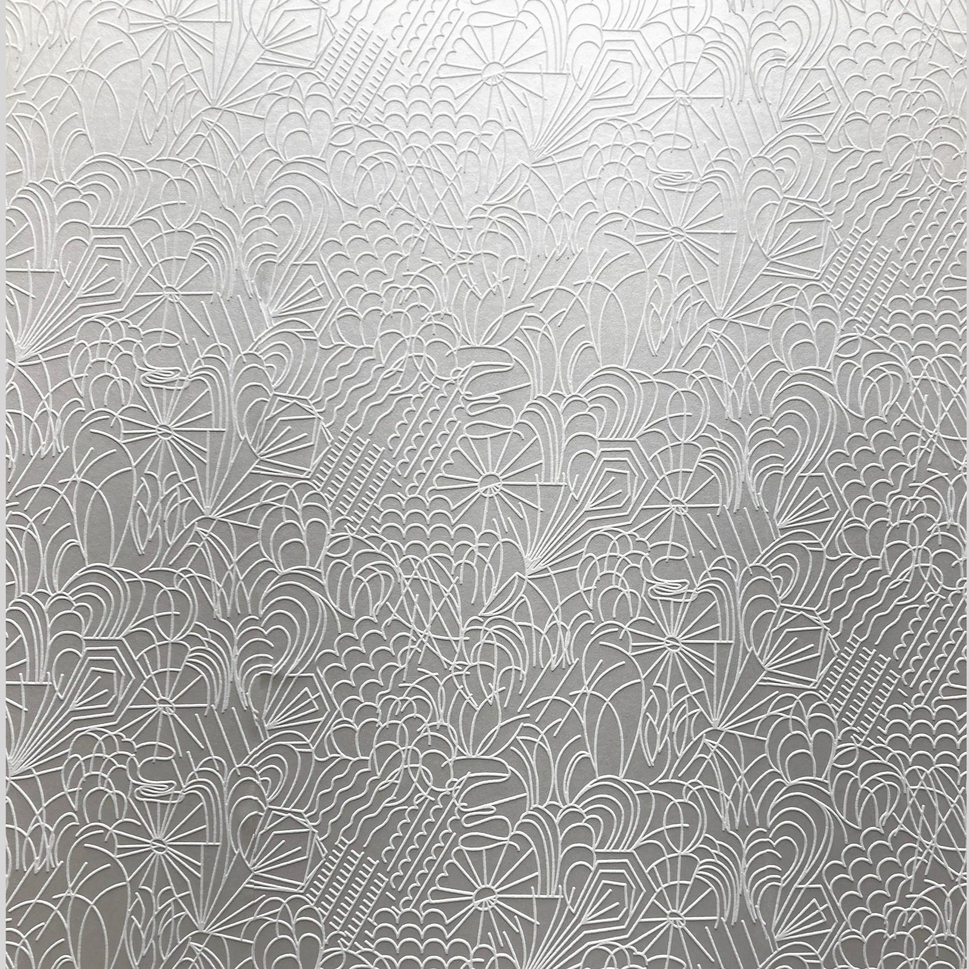 white flock / silver lustre