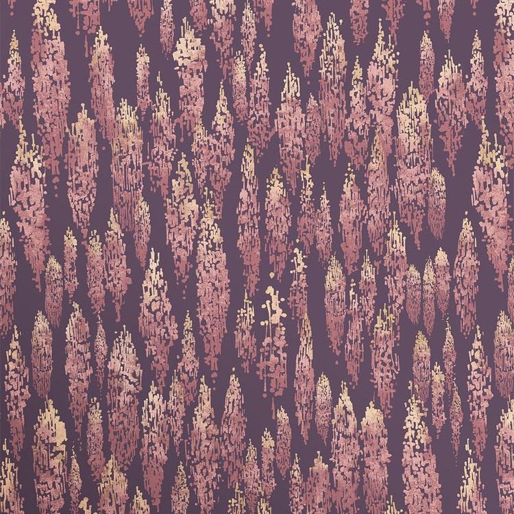 Gold on Aubergine