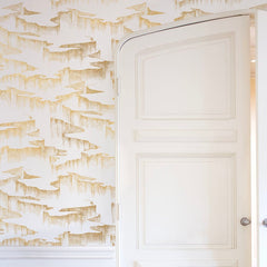 Metallic Gold on Bone White