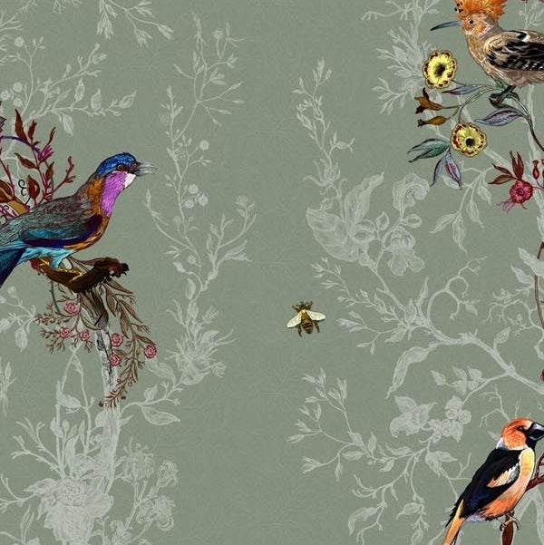 Multicolored Birds on Sage