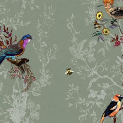 Multicolored Birds on Sage