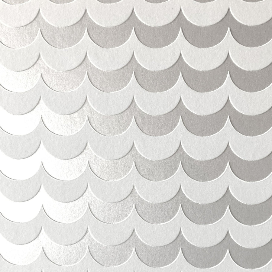 white flock / silver lustre
