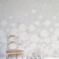 Cream & Faded Purple on Silver