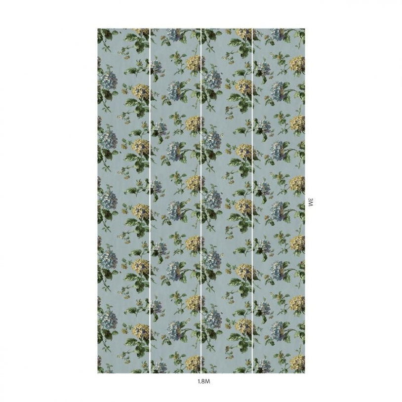 Hortensia – Walnut Wallpaper