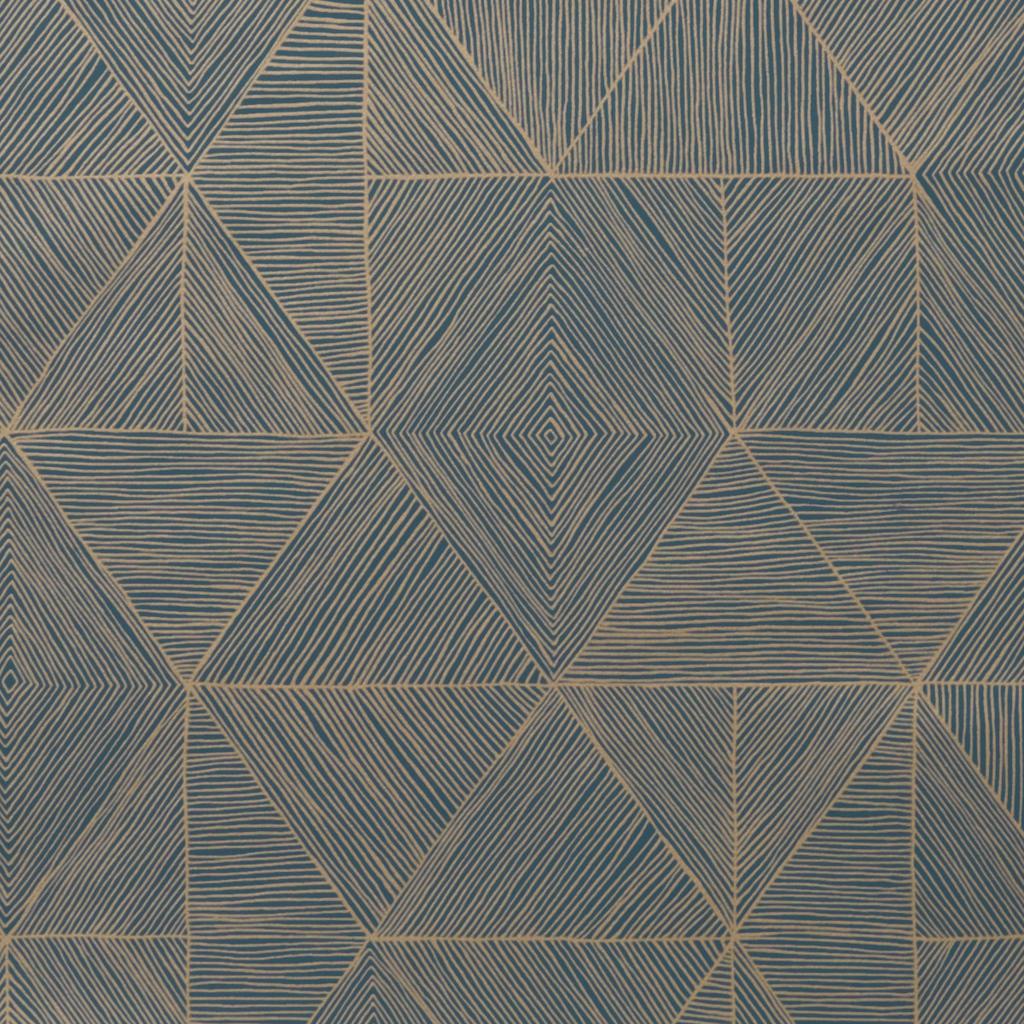 Metallic Gold on Blue