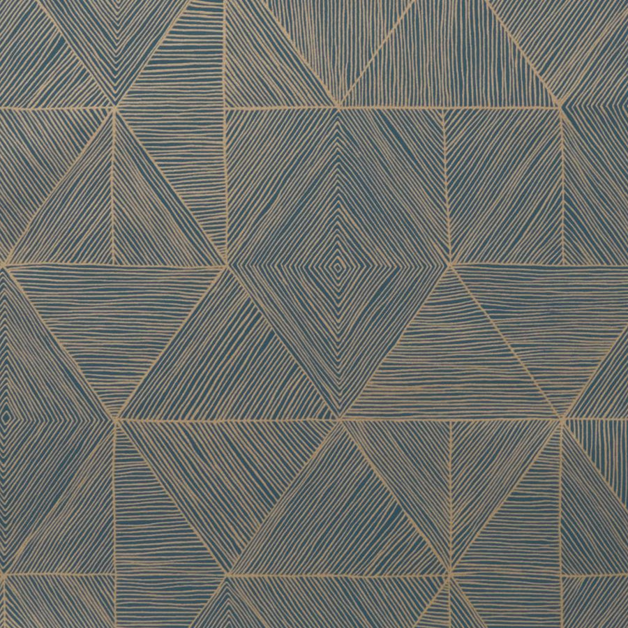 Metallic Gold on Blue