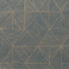 Metallic Gold on Blue