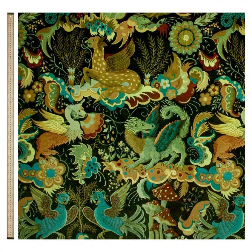 Velvet online tapestry fabric